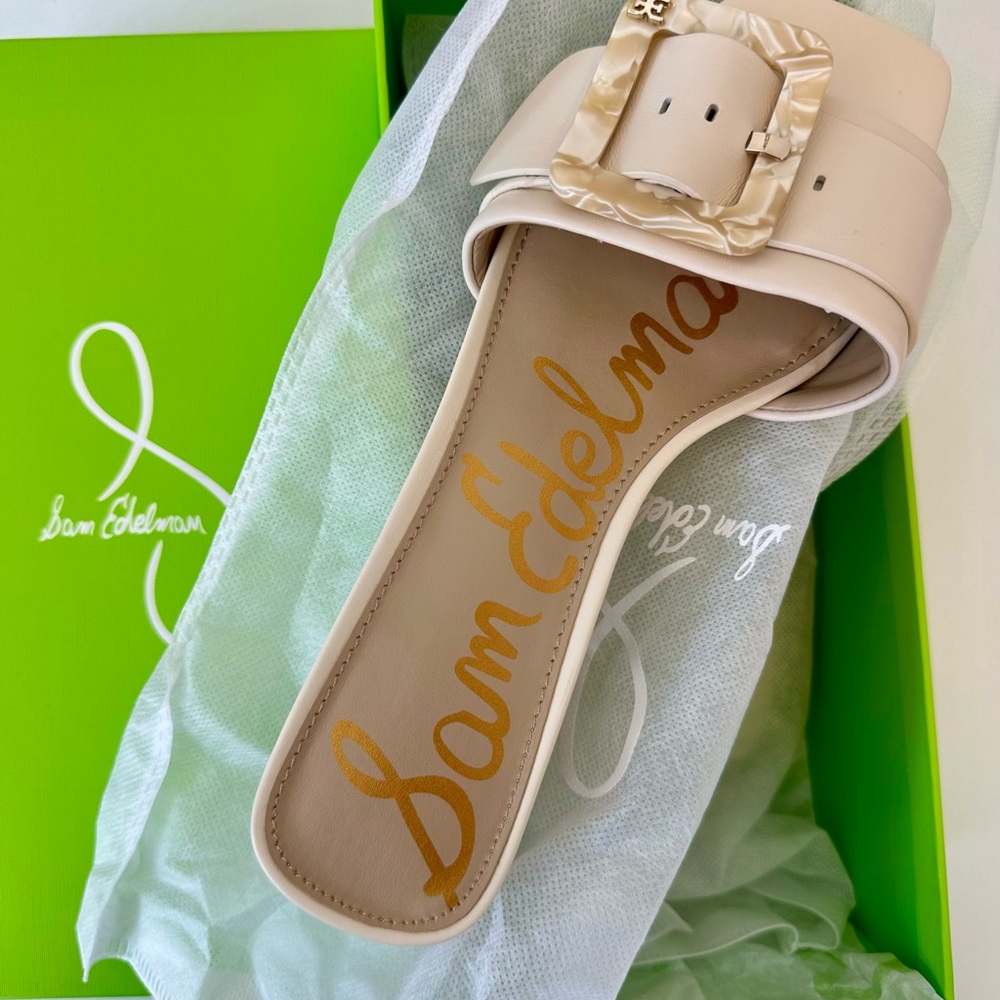 Sam Edelman Deacon Slide Sandals (Ivory)